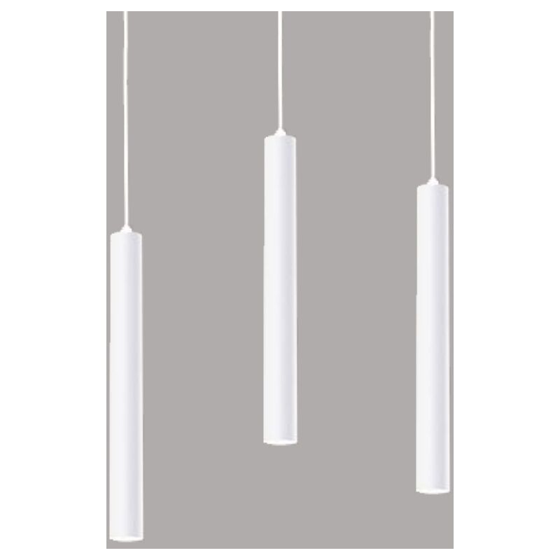 foto del prodotto lampada a sospensione moderna led lampadario da soffitto metallo plafoniera interna bianco 3 pezzi