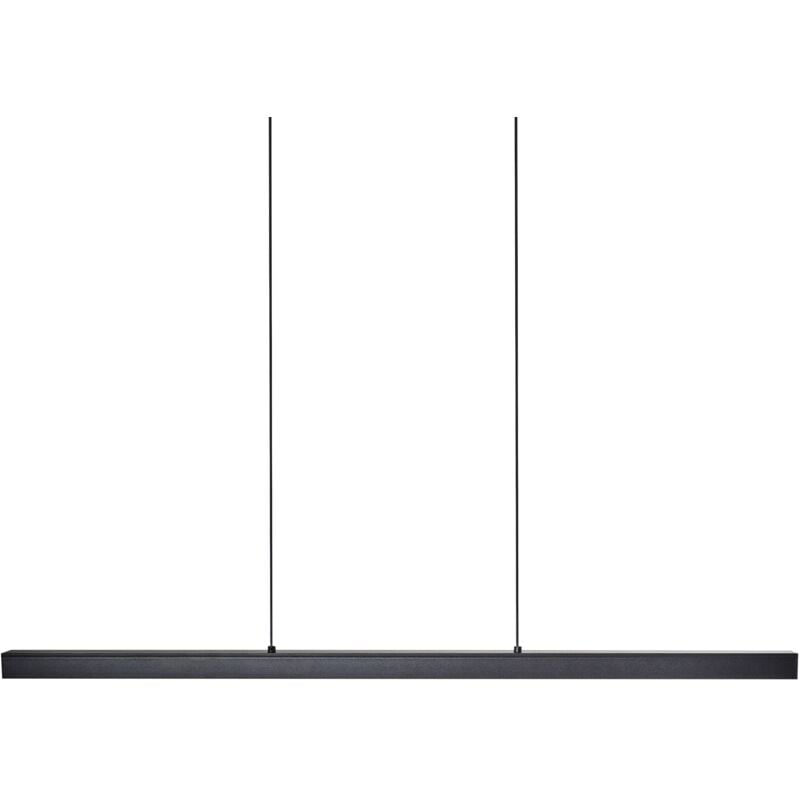 foto del prodotto lampada a sospensione moderna luce led integrata paralume in alluminio base in ferro con telecomando nero candelero