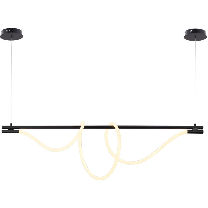 foto del prodotto lampada a sospensione moderna neon ondulato corda 360 45w