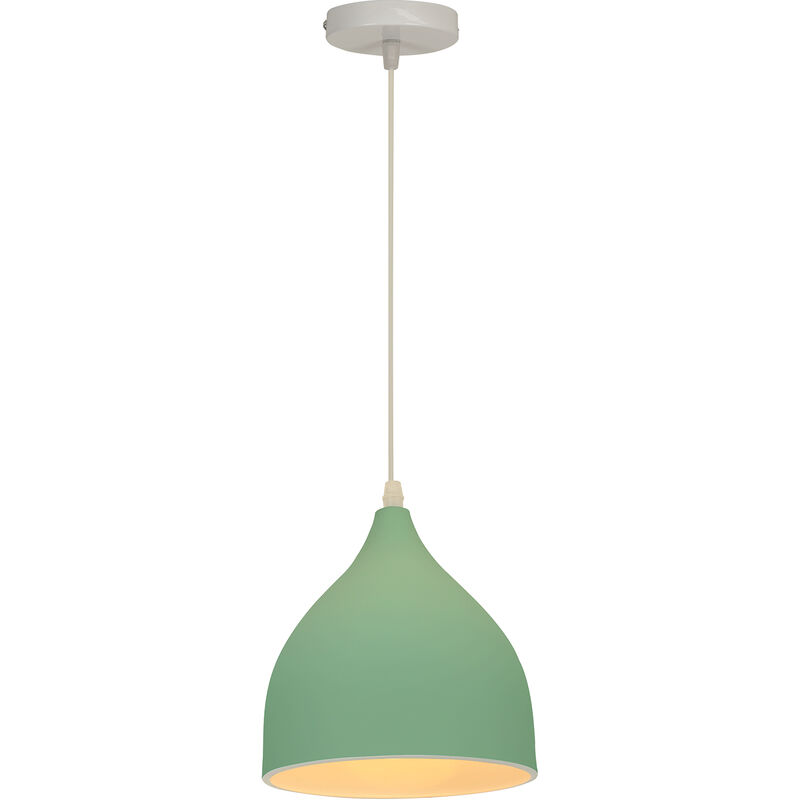 foto del prodotto lampada a sospensione moderna nordica interna lampadario da soffitto metallo regolabile verde chiaro