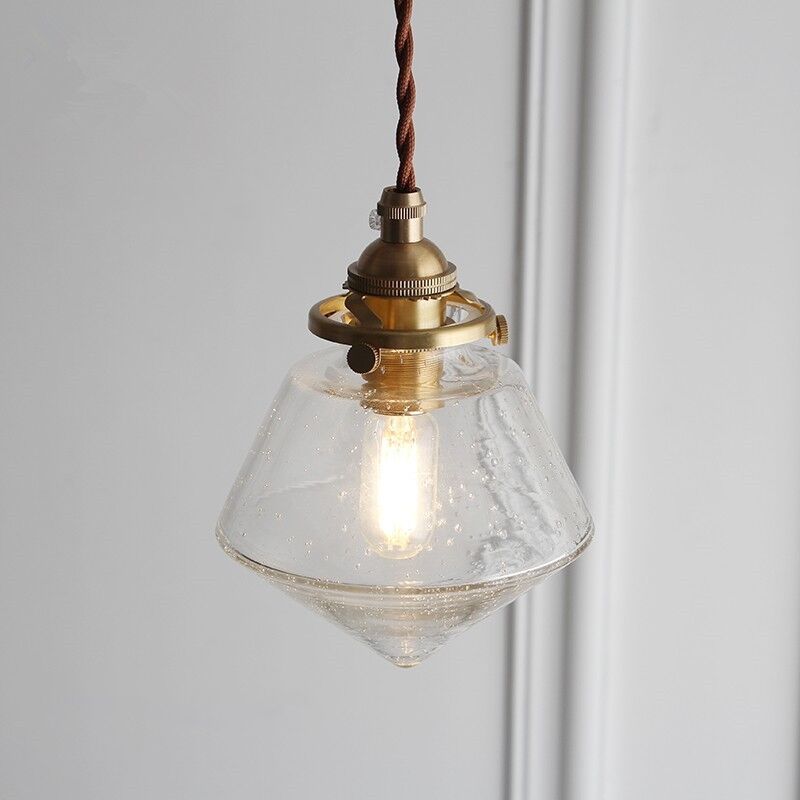 foto del prodotto lampada a sospensione moderna nordico luce a soffitto vetro cubo plafoniera decorata interna c