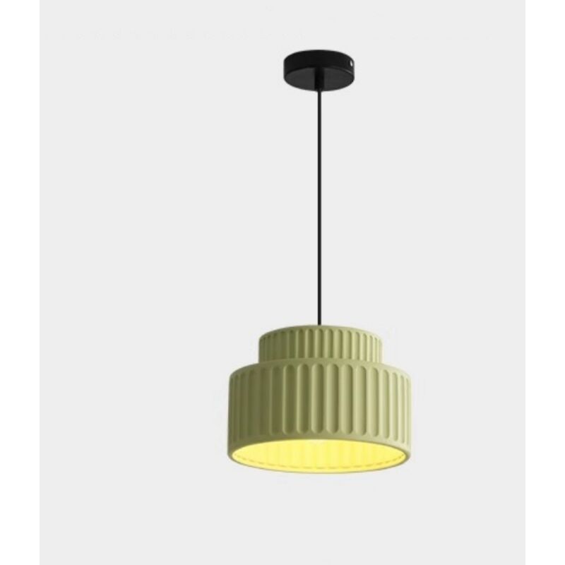 foto del prodotto lampada a sospensione moderno e27 lampadario plafoniera resina illuminazione a sospensione art d eco verde 1pcs