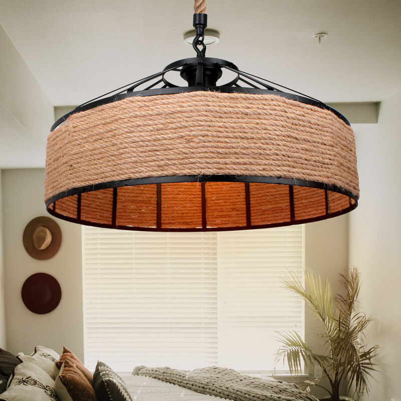foto del prodotto lampada a sospensione moderno lampadario forma di cappello illuminazione pendente regolabile per sala da pranzo soggiorno