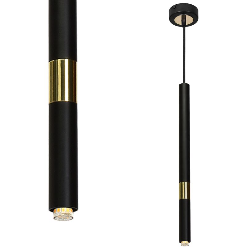 foto del prodotto lampada a sospensione monza nero oro 1xg9 8w