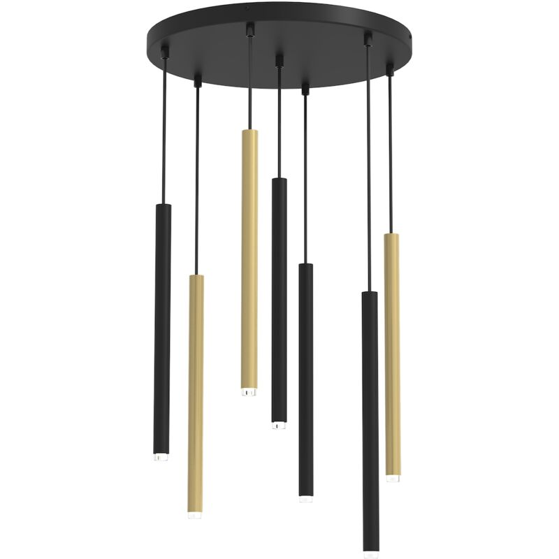 foto del prodotto lampada a sospensione monza ottone 7xg9 max 8w led