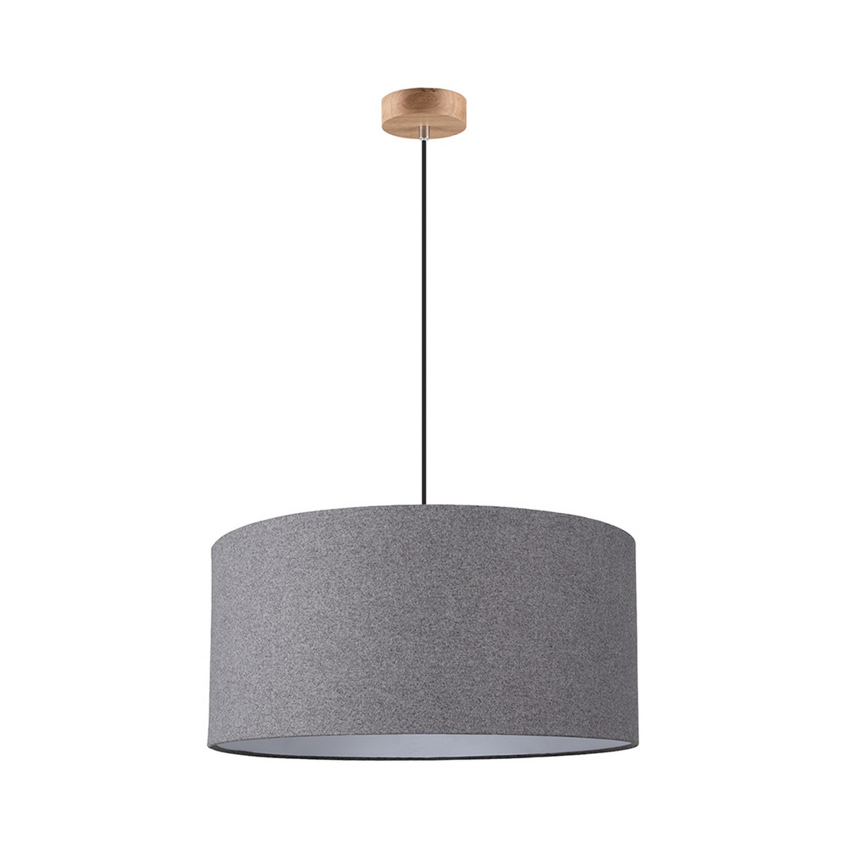 foto del prodotto lampada a sospensione mosella, grigio, legno, 50x50x129 cm, epikasa