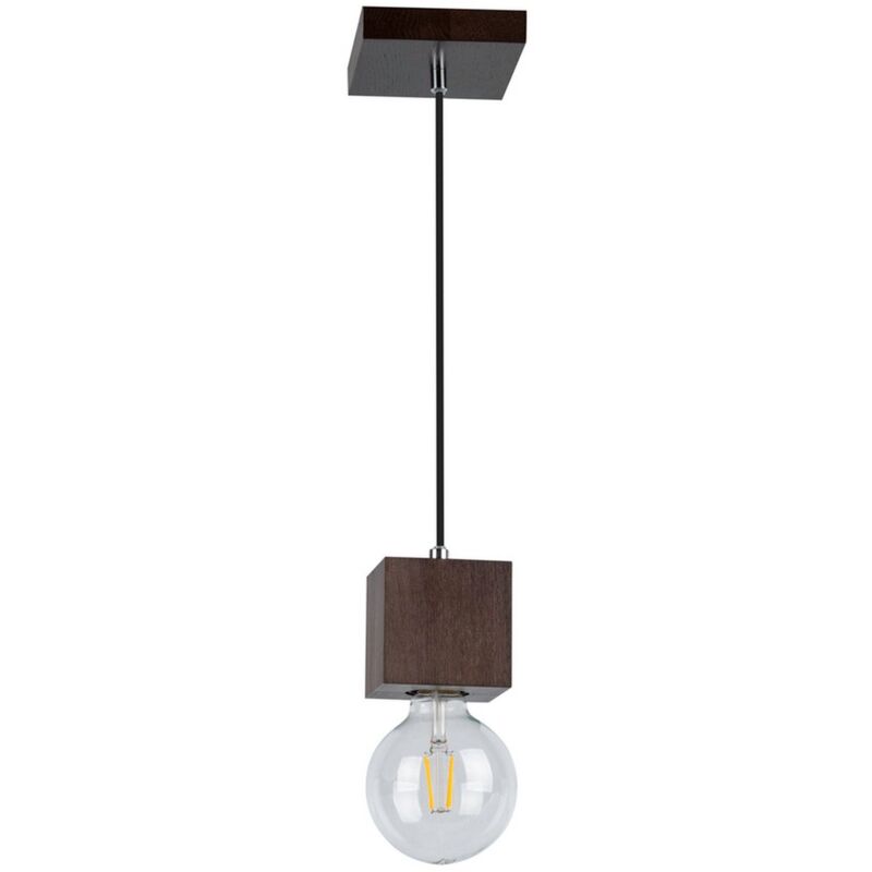 foto del prodotto lampada a sospensione mure, legno, marrone, 10x10x110 cm