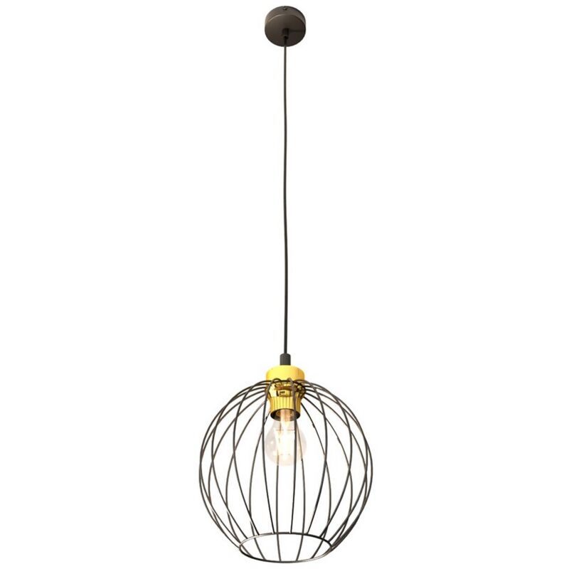 foto del prodotto lampada a sospensione nando, metallo, plastica, nero, 24x24x140 cm