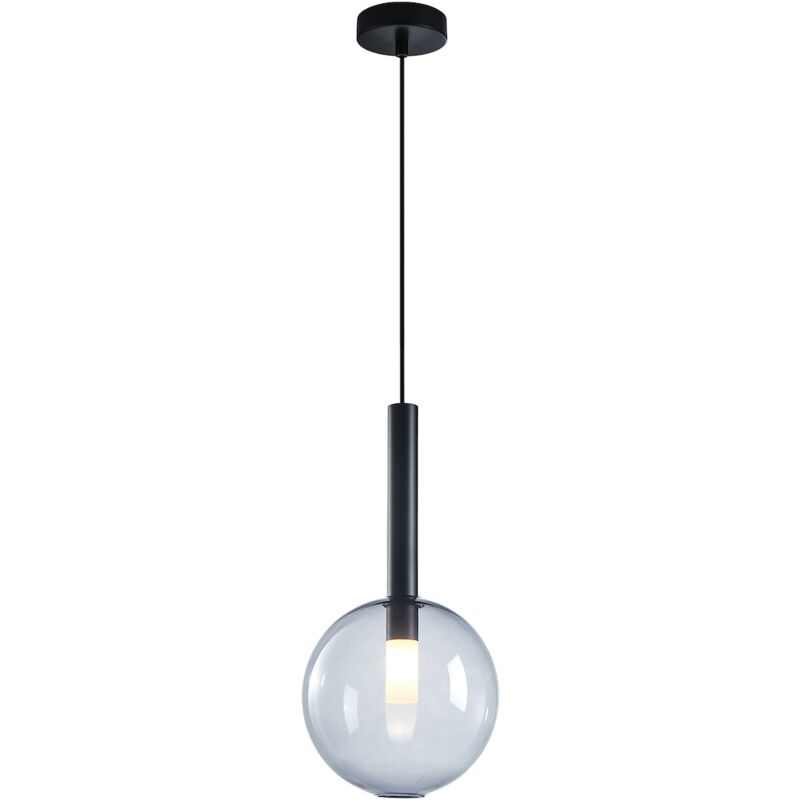 foto del prodotto lampada a sospensione niko nero 1xg9 diametro 200
