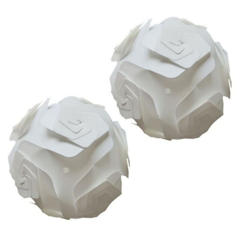 foto del prodotto lampada a sospensione paralume diy moderno lampadario da soffitto paralume bianco creativo 2 pezzi