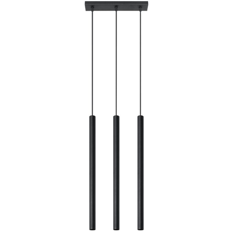 foto del prodotto lampada a sospensione pastelo nero 30x90x5cm sollux