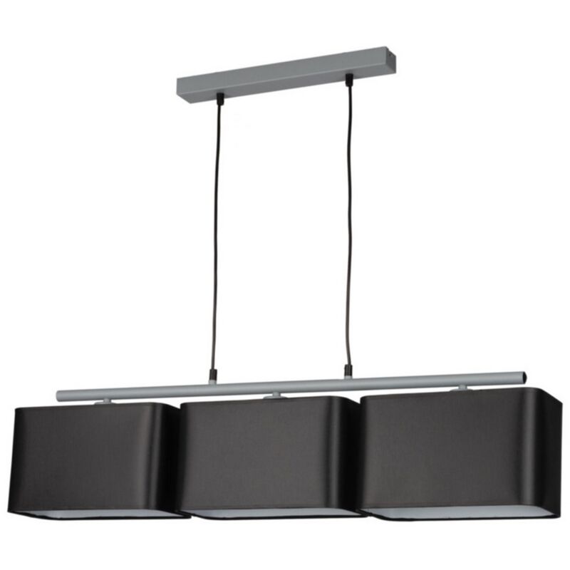 foto del prodotto lampada a sospensione pecos, metallo, tessuto, grigio, nero, 15x86x130 cm