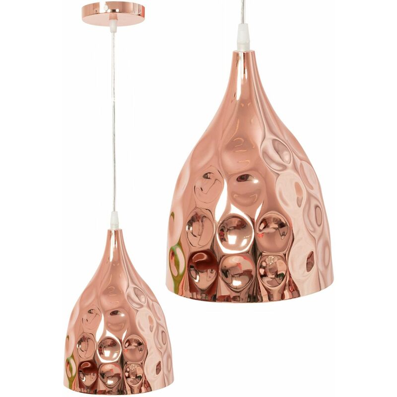 foto del prodotto lampada a sospensione pensile rispecchiata rose goldapp276 1cp e27