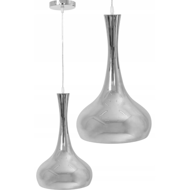 foto del prodotto lampada a sospensione pensile rispechiata cromo app281 1cp e27