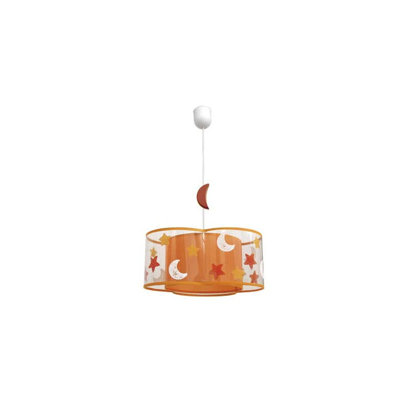 foto del prodotto lampada a sospensione per bambini arancione. 1xe27. dimmerabilex35cm .