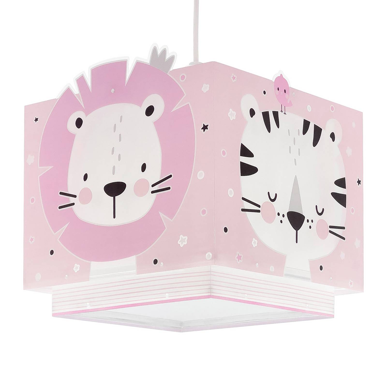 foto del prodotto lampada a sospensione per bambini dalber baby jungle, rosa