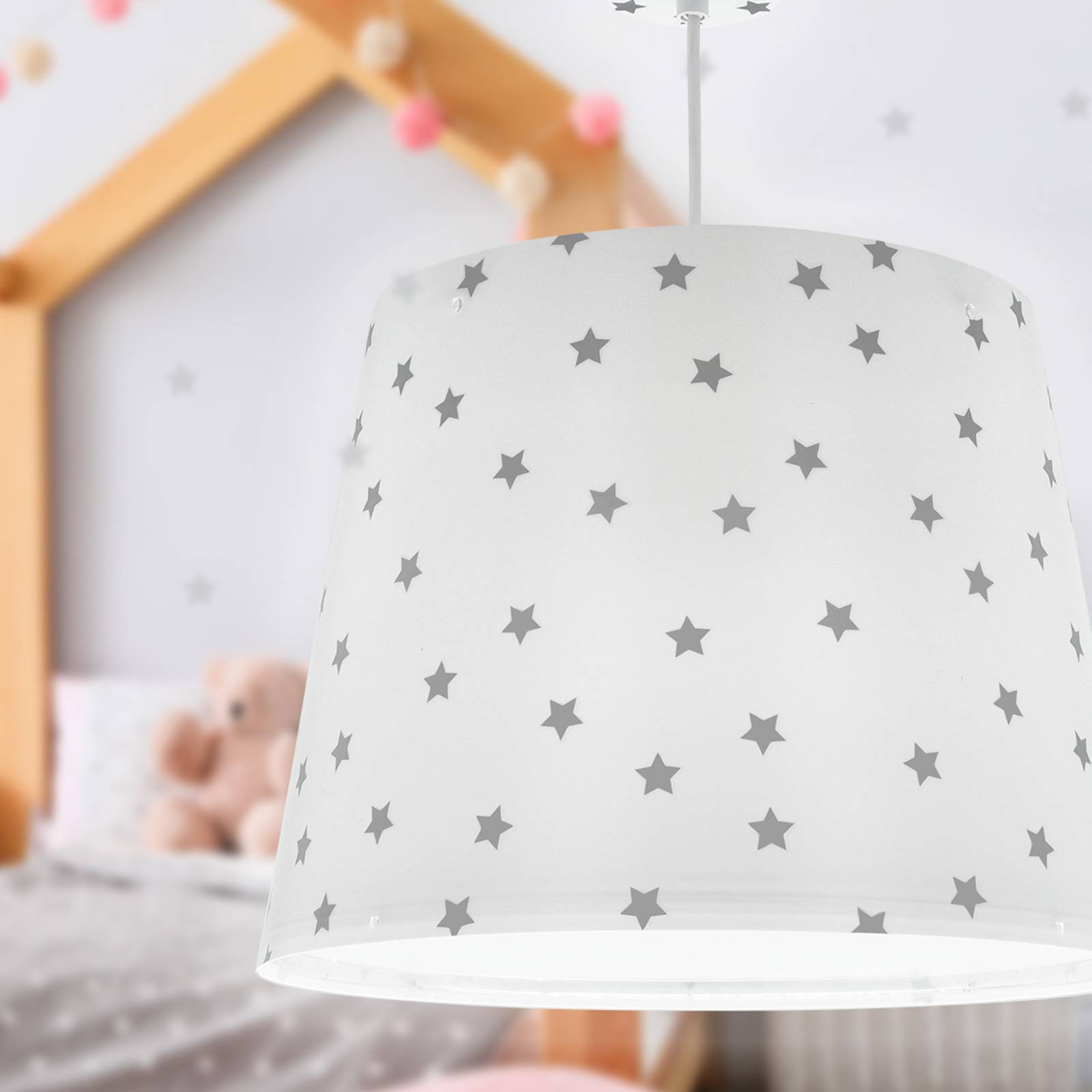 foto del prodotto lampada a sospensione per bambini dalber star light bianca
