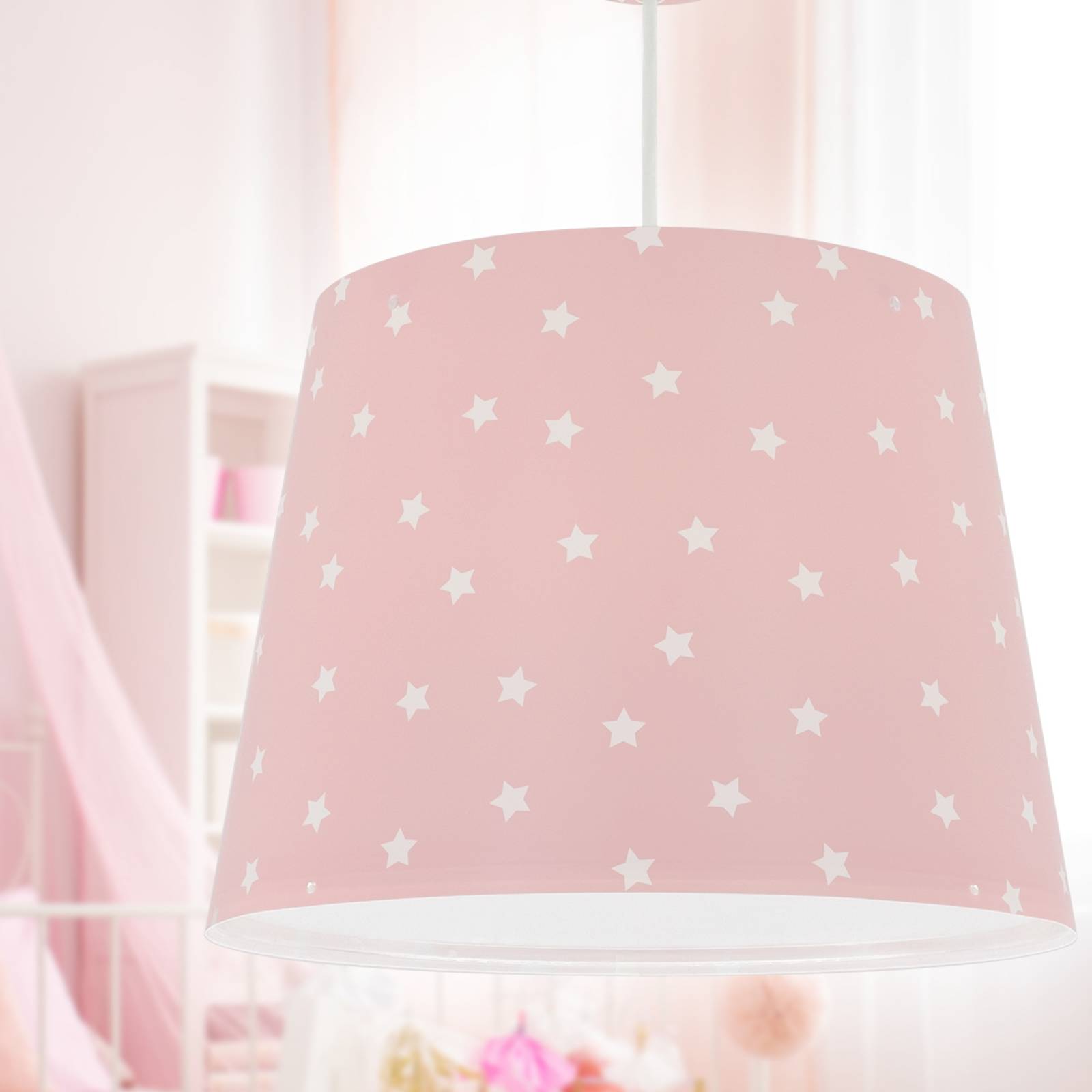 foto del prodotto lampada a sospensione per bambini dalber star light rosa