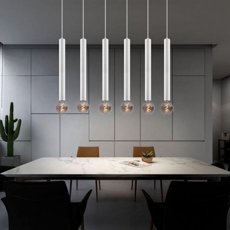 foto del prodotto lampada a sospensione per tavolo da pranzo, lampada a sospensione, lampada a sospensione a 6 luci, lampada da tavolo da pranzo regolabile in altezza,