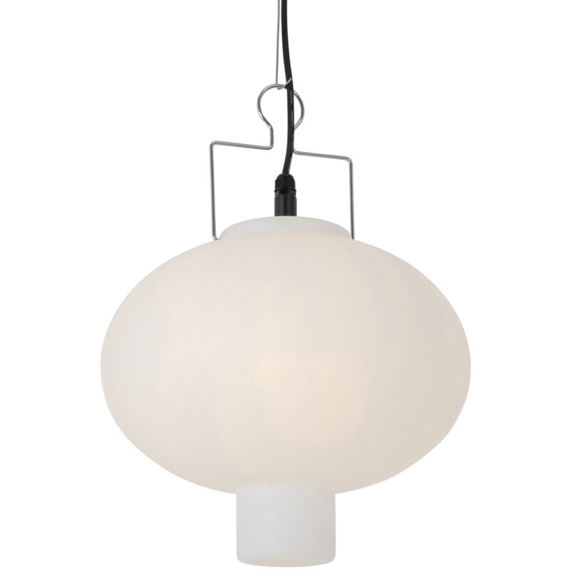 foto del prodotto lampada a sospensione pion moderno plastico,metallo bianco tondo max. 1 x watt qazqa