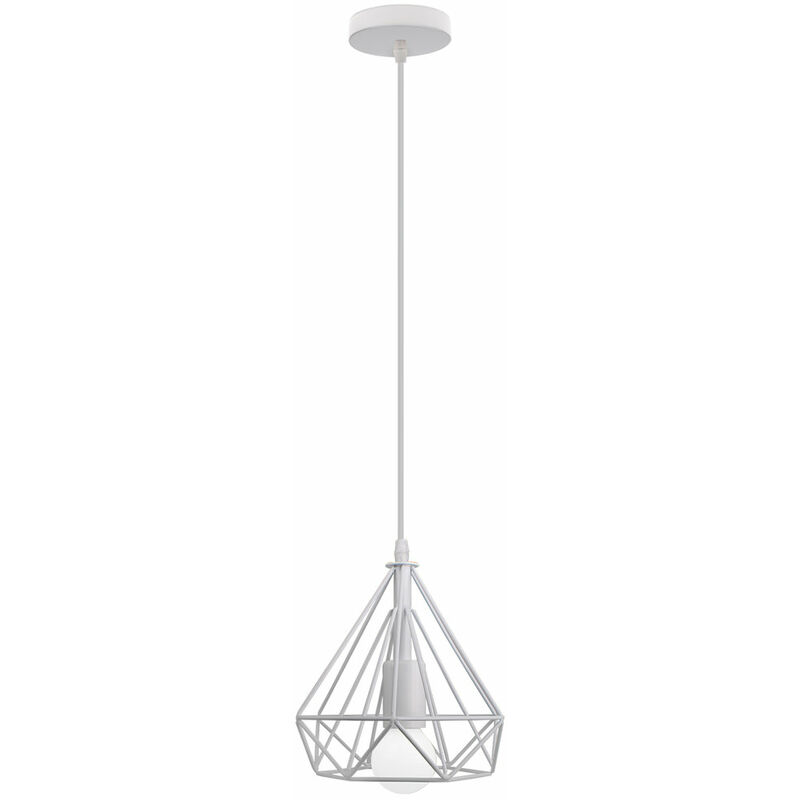 foto del prodotto lampada a sospensione, plafoniera in industriale stile con 20cm gabbia di diamante, illuminazione con e27 per soggiorno cucina di casa ristorante