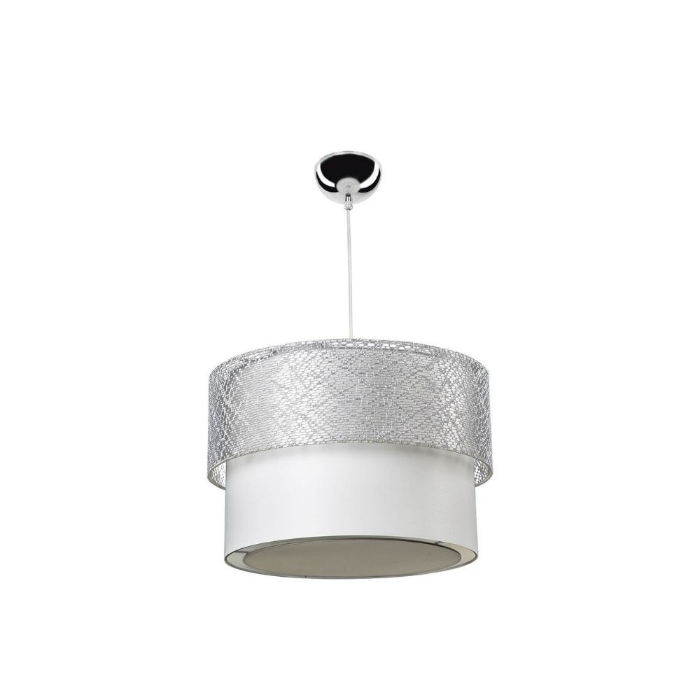 foto del prodotto lampada a sospensione polo mdl2355 in tessuto grigio effez