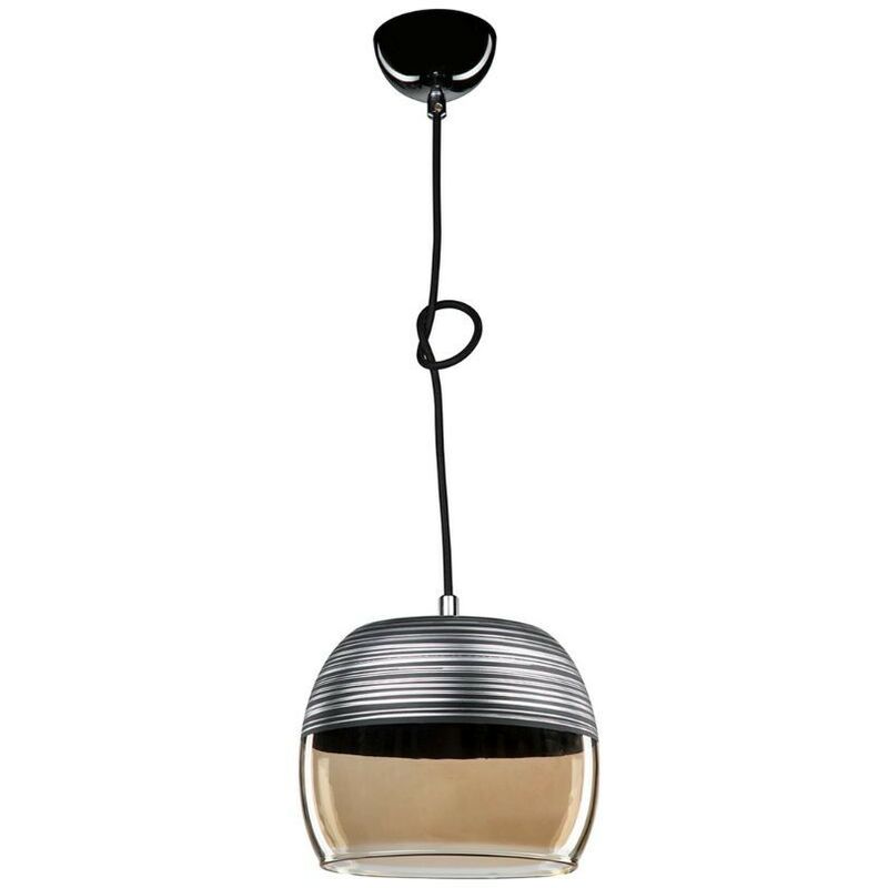 foto del prodotto lampada a sospensione punto asz0857 diffusore bicchiere rovesciato nero effez
