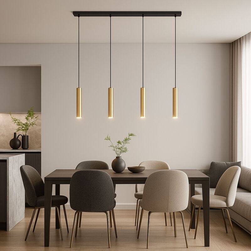 foto del prodotto lampada a sospensione quadrupla minimalista bila 4 gu10