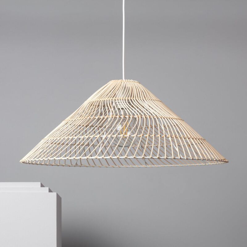 foto del prodotto lampada a sospensione rattan keops naturale