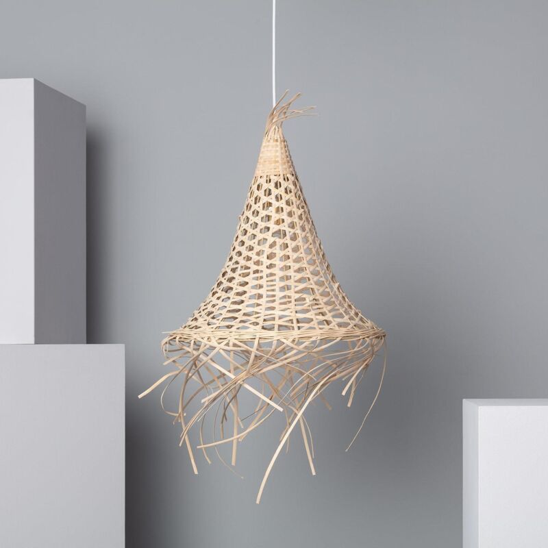 foto del prodotto lampada a sospensione rattan koni naturale