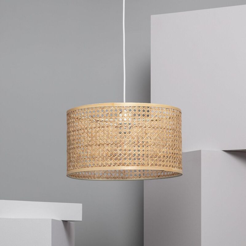 foto del prodotto lampada a sospensione rattan mampa naturale