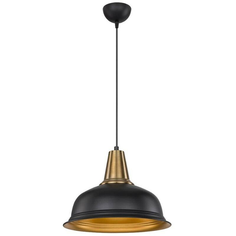 foto del prodotto lampada a sospensione rena asz1341 metallo nero interno oro effez