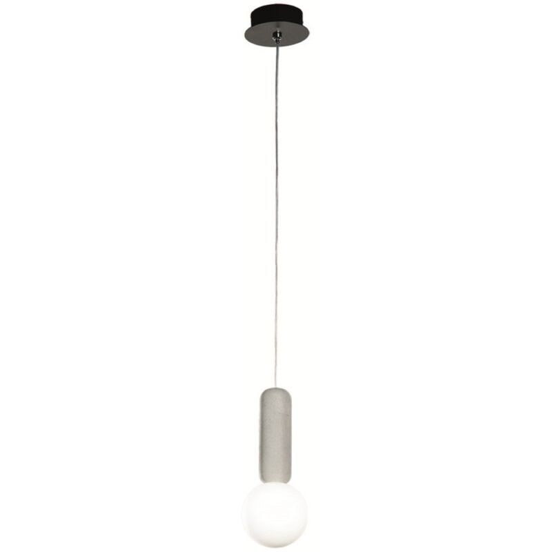 foto del prodotto lampada a sospensione rock in cemento e vetro soffiato d10 cm 1 luce