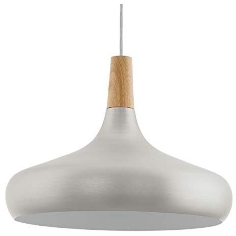 foto del prodotto lampada a sospensione sabinar, lampada sospesa, illuminazione da sala da pranzo in metallo nero e legno naturale, fsc100hb, e27, 18 cm - eglo