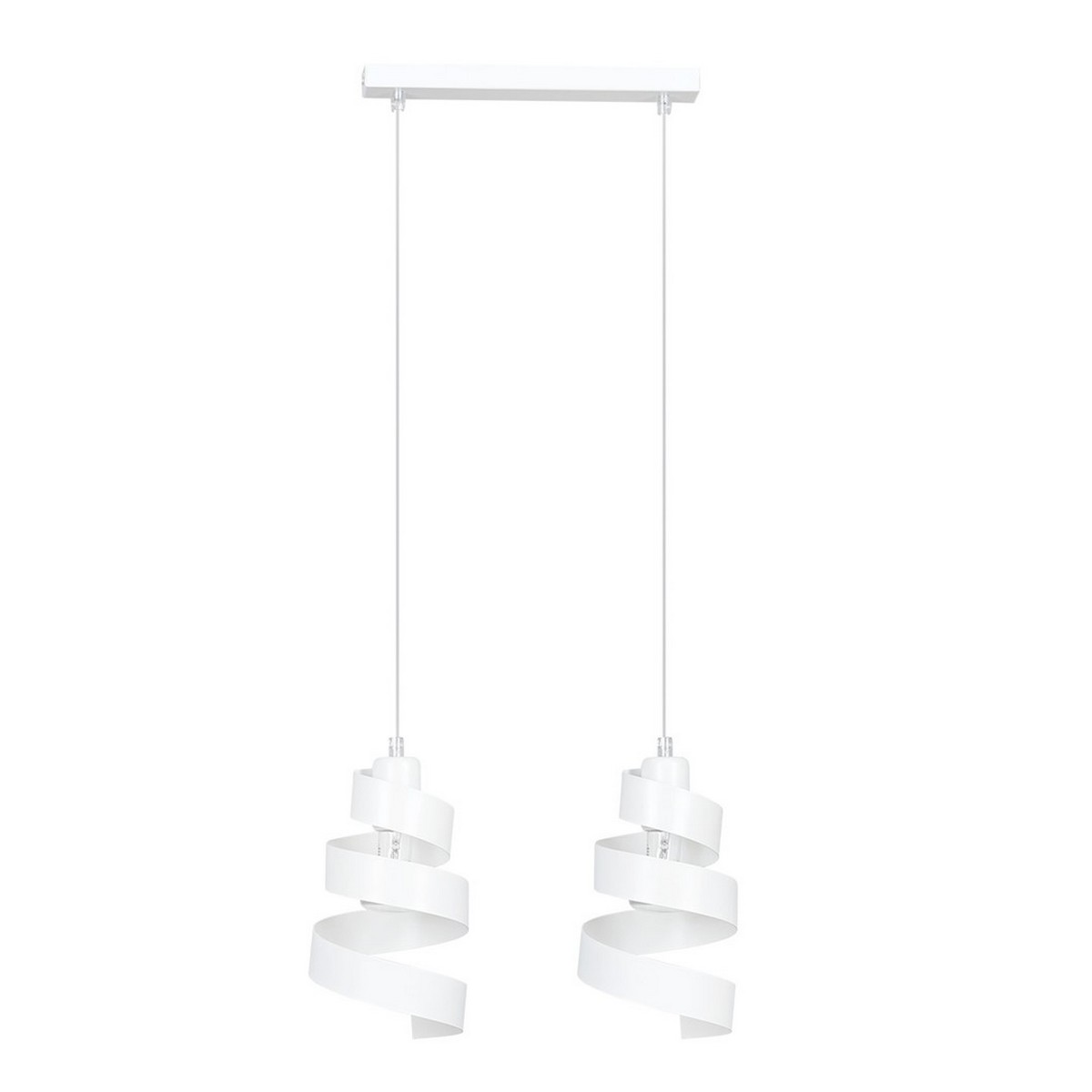 foto del prodotto lampada a sospensione saga, bianco, acciaio, 40x100x14 cm, epikasa