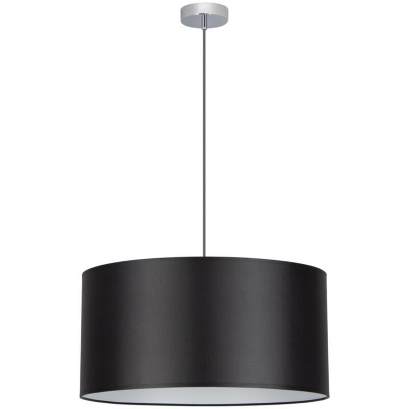 foto del prodotto lampada a sospensione san, metallo, tessuto, argento, nero, 50x50x125 cm