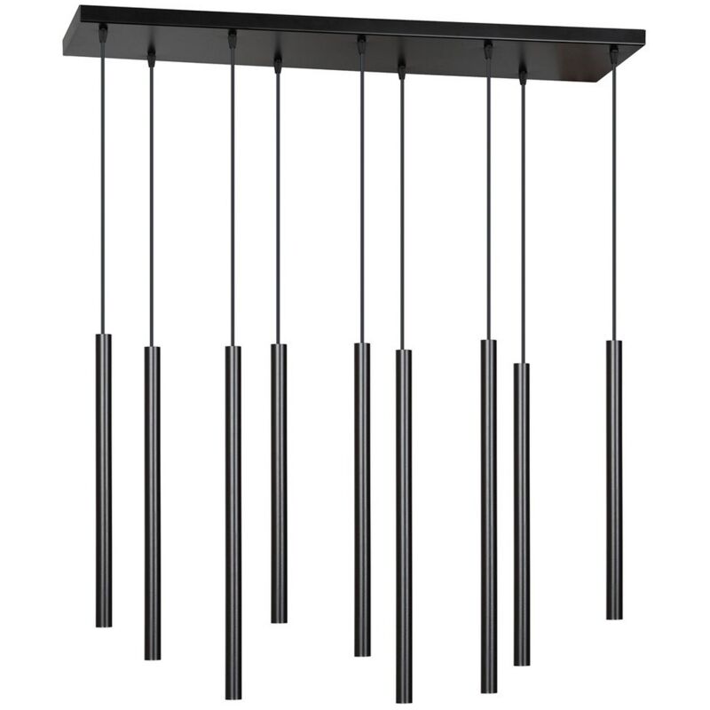 foto del prodotto lampada a sospensione selter, acciaio verniciato a polvere, nero, 92x120x22 cm