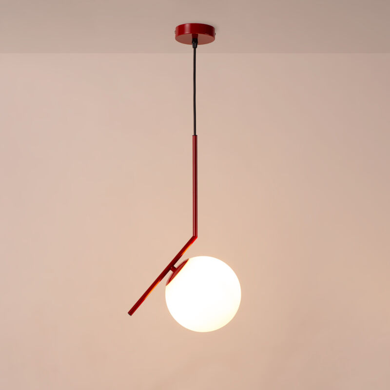 foto del prodotto lampada a sospensione sfera di cristallo hermi e27