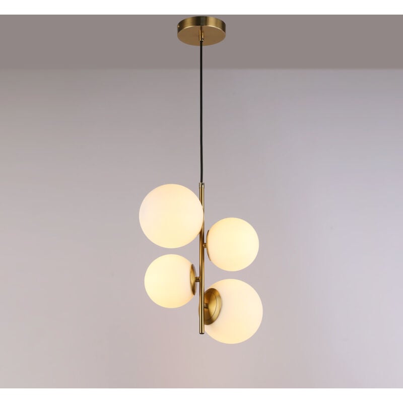 foto del prodotto lampada a sospensione sfera di vetro tanna - e27 - 15cm