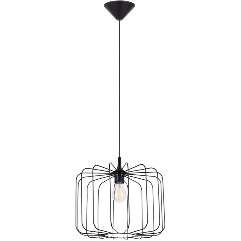 foto del prodotto lampada a sospensione skaar nero 34.5x91x34.5cm sollux