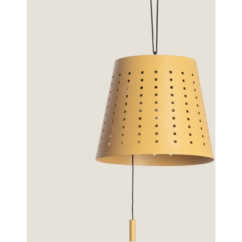 foto del prodotto lampada a sospensione solare per esterni led 3w banate giallo sabbia