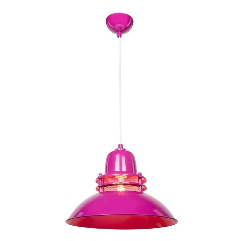 foto del prodotto lampada a sospensione stile industriale color fucsia tibet asz0872