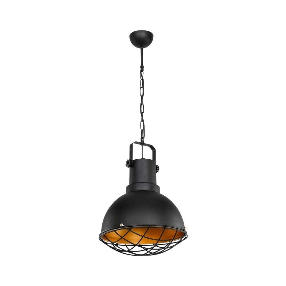 foto del prodotto lampada a sospensione stile industriale nero tonya asz1187