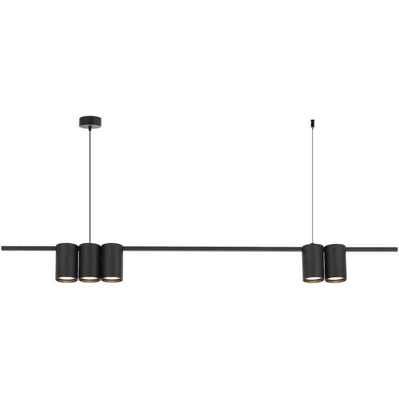 foto del prodotto lampada a sospensione striscia genesis black 5xgu10
