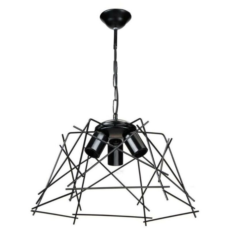 foto del prodotto lampada a sospensione tena mdl3854 luci in metallo nero asimmetrico effez