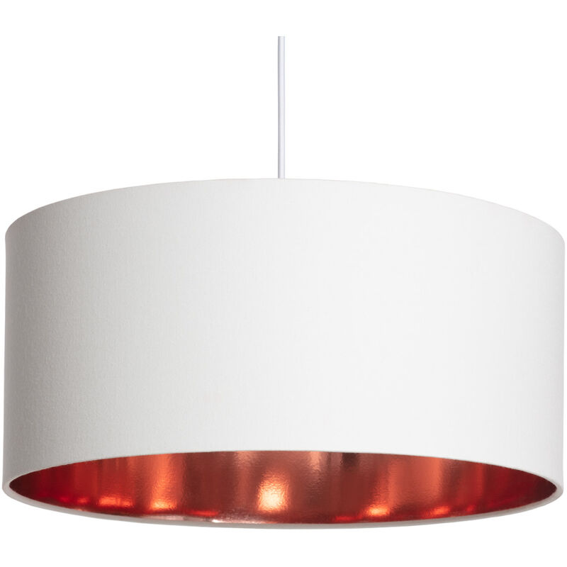 foto del prodotto lampada a sospensione tessuto bello riflesso bianco