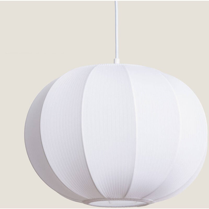 foto del prodotto lampada a sospensione tessuto taupiri bianco
