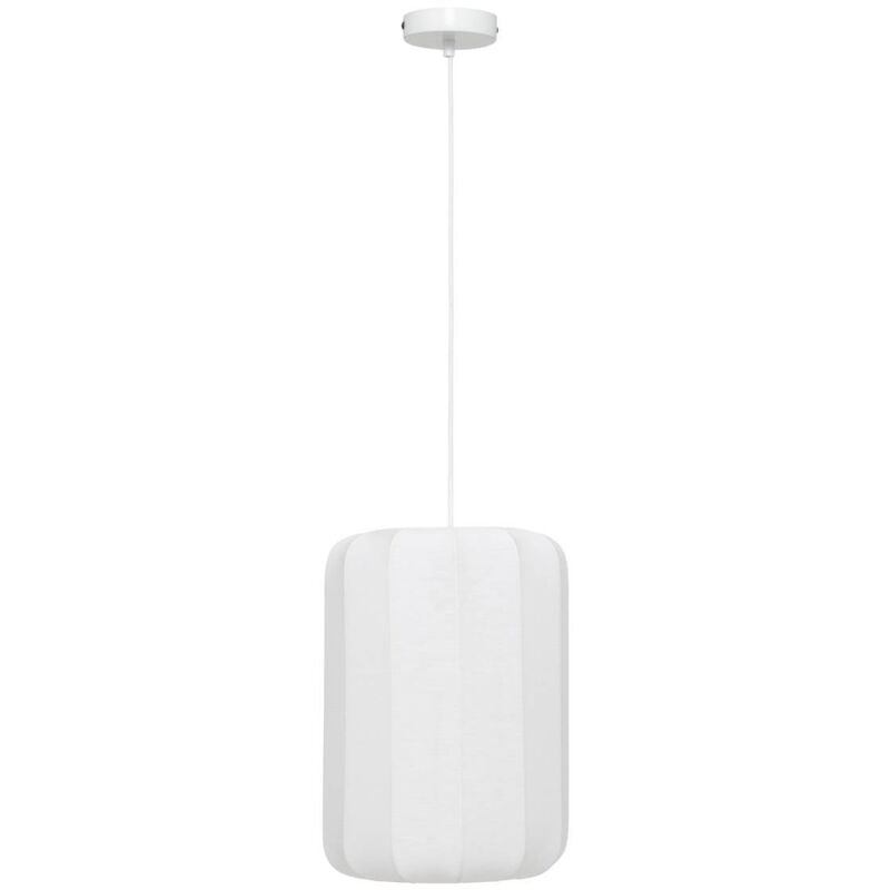 foto del prodotto lampada a sospensione tobie in cotone bianco d25cm atmosphera cr ateur d int rieur