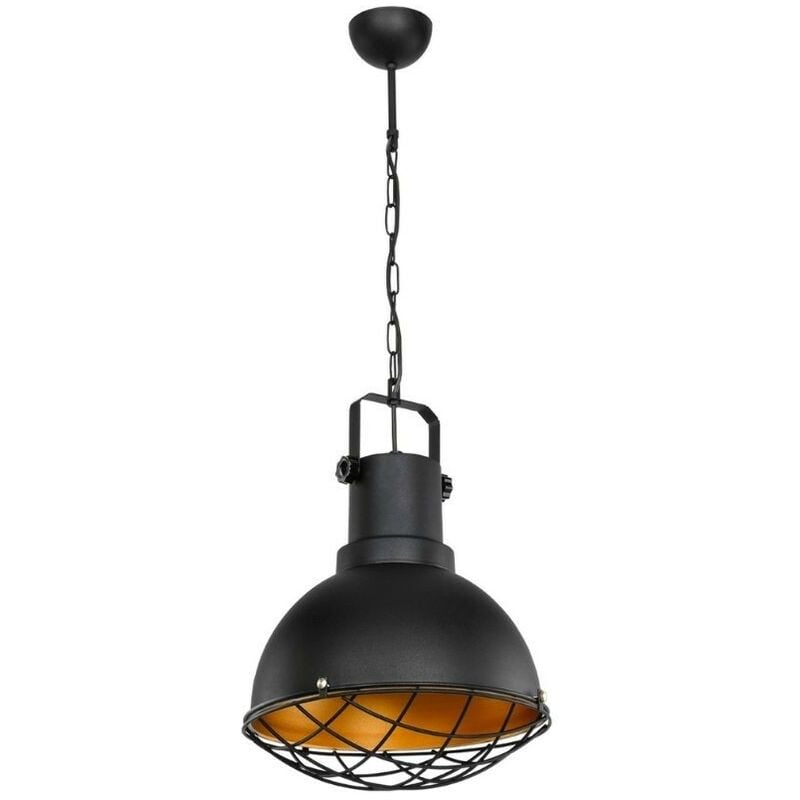 foto del prodotto lampada a sospensione tonya asz1187 stile industriale nero effez