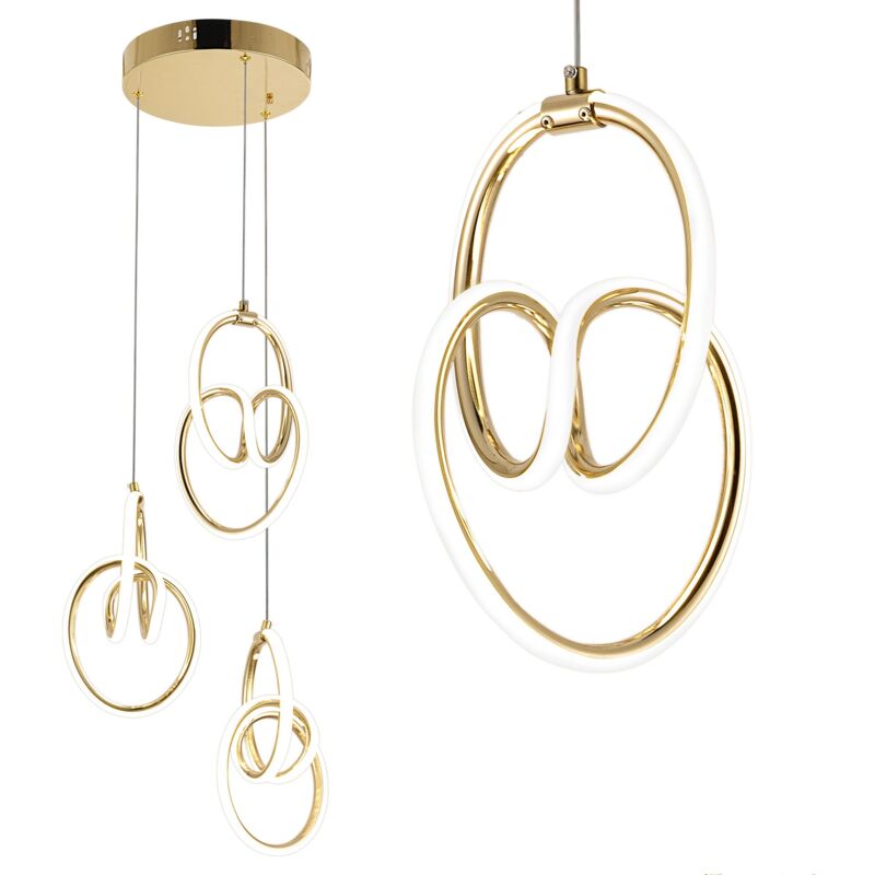 foto del prodotto lampada a sospensione toolight led g082 3cpr gold